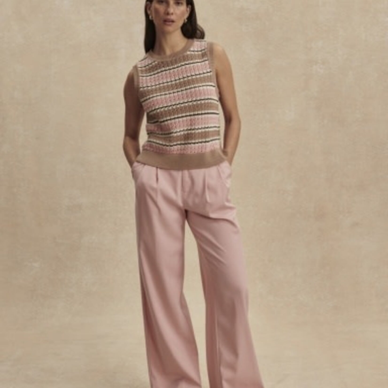 VARLEY DEELEY STRIPE STITCH TANK