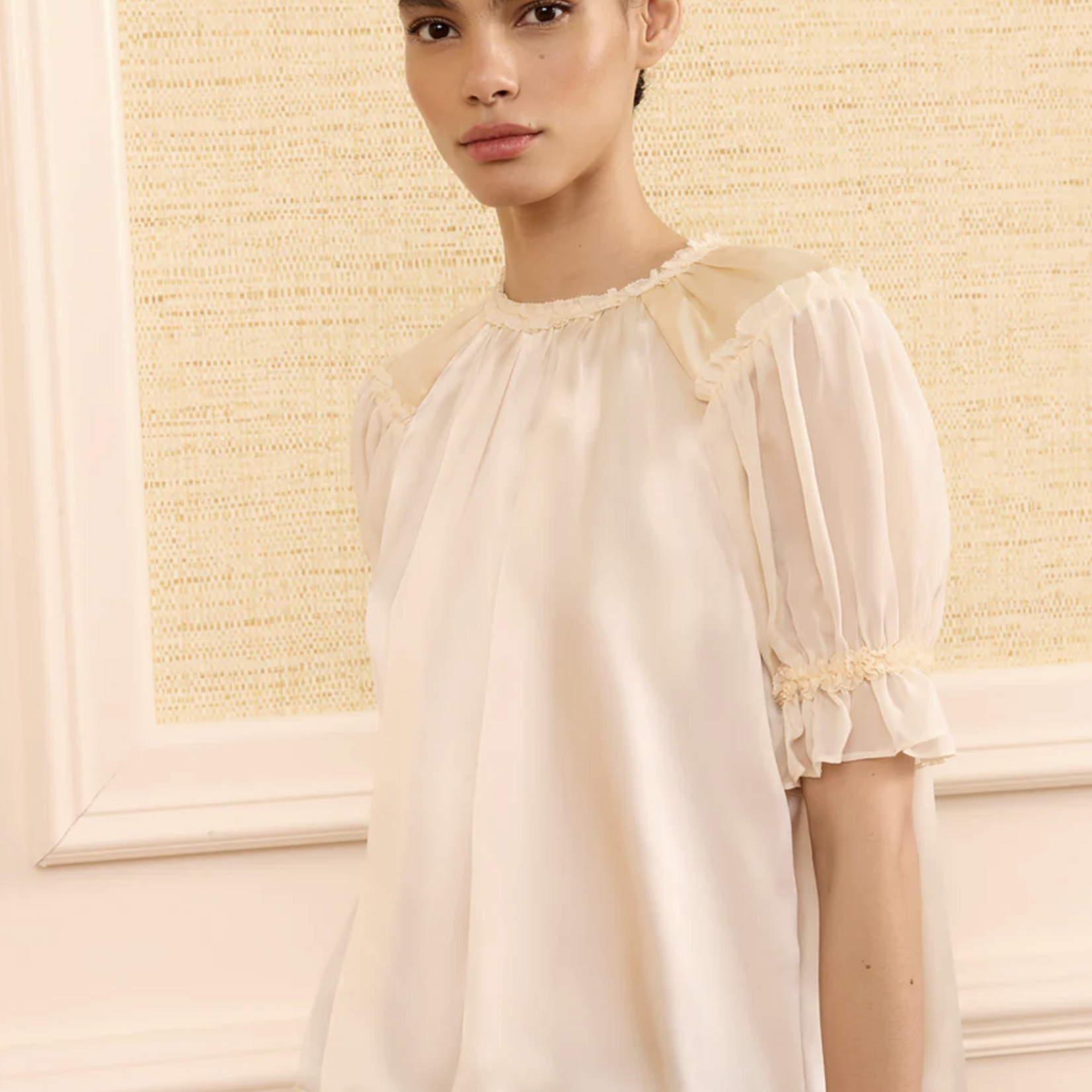 ULLA JOHNSON ALINA SS SILK TOP