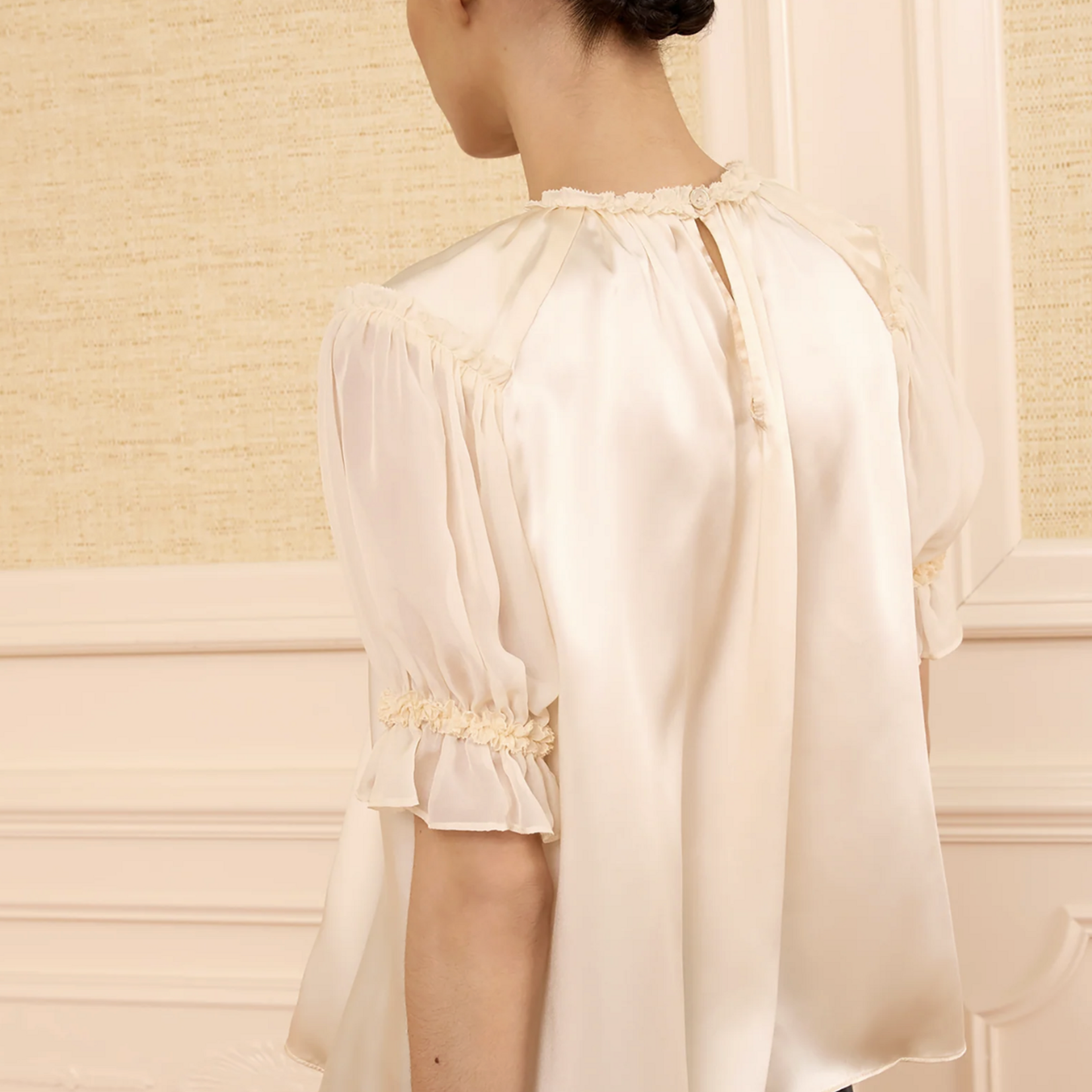 ULLA JOHNSON ALINA SS SILK TOP