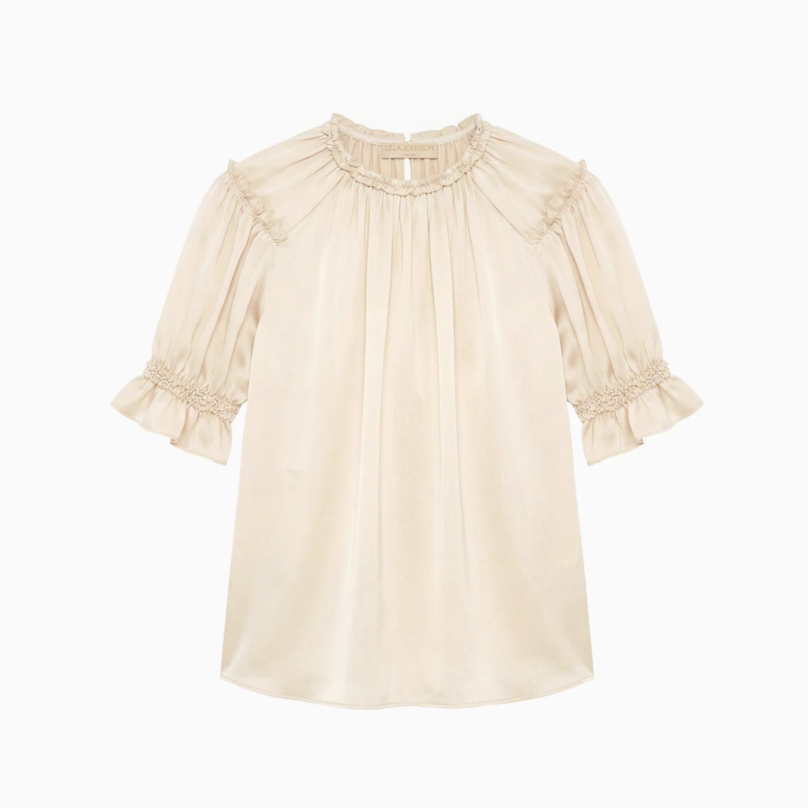ULLA JOHNSON ALINA SS SILK TOP