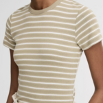 VINCE STRIPED PIMA COTTON-BLEND '90S SHRUNKEN T-SHIRT