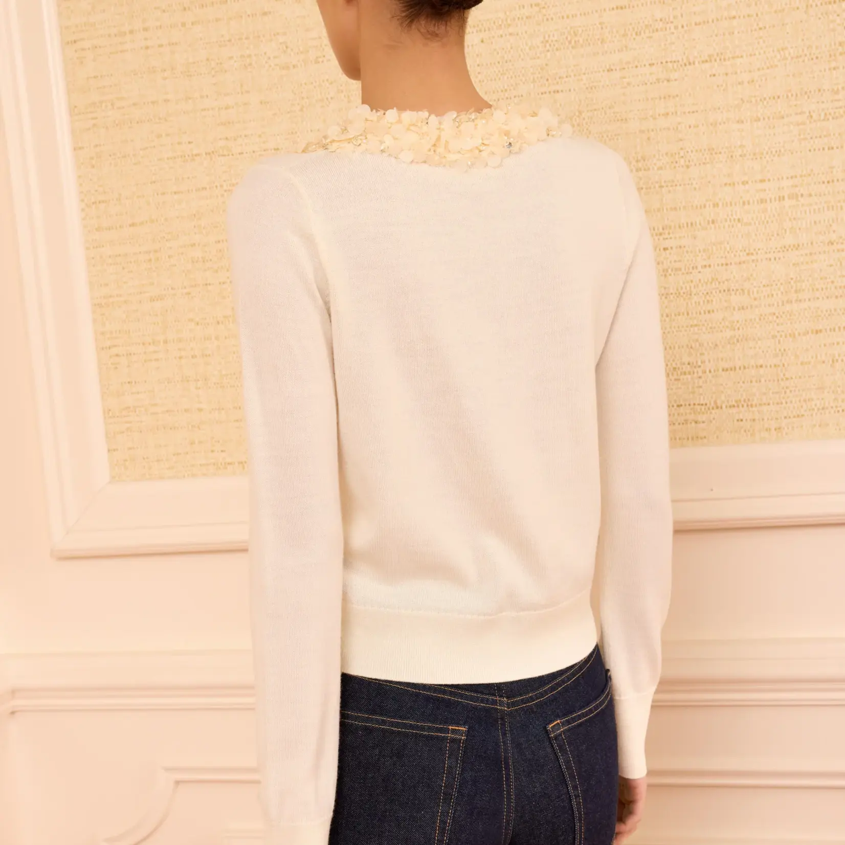 ULLA JOHNSON ANNA EMBELLISHED CARDIGAN