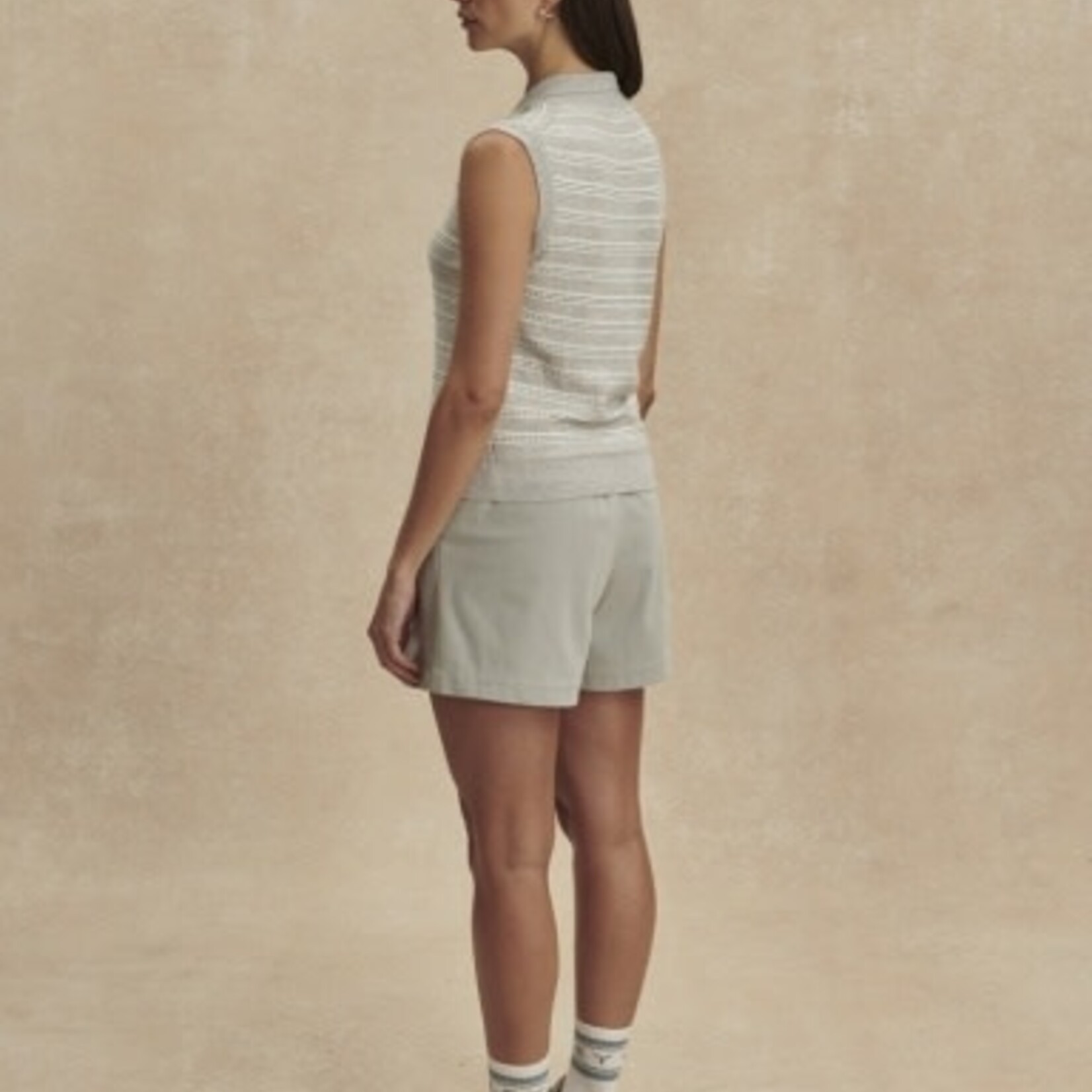 VARLEY DANNAH STRIPE KNIT TOP