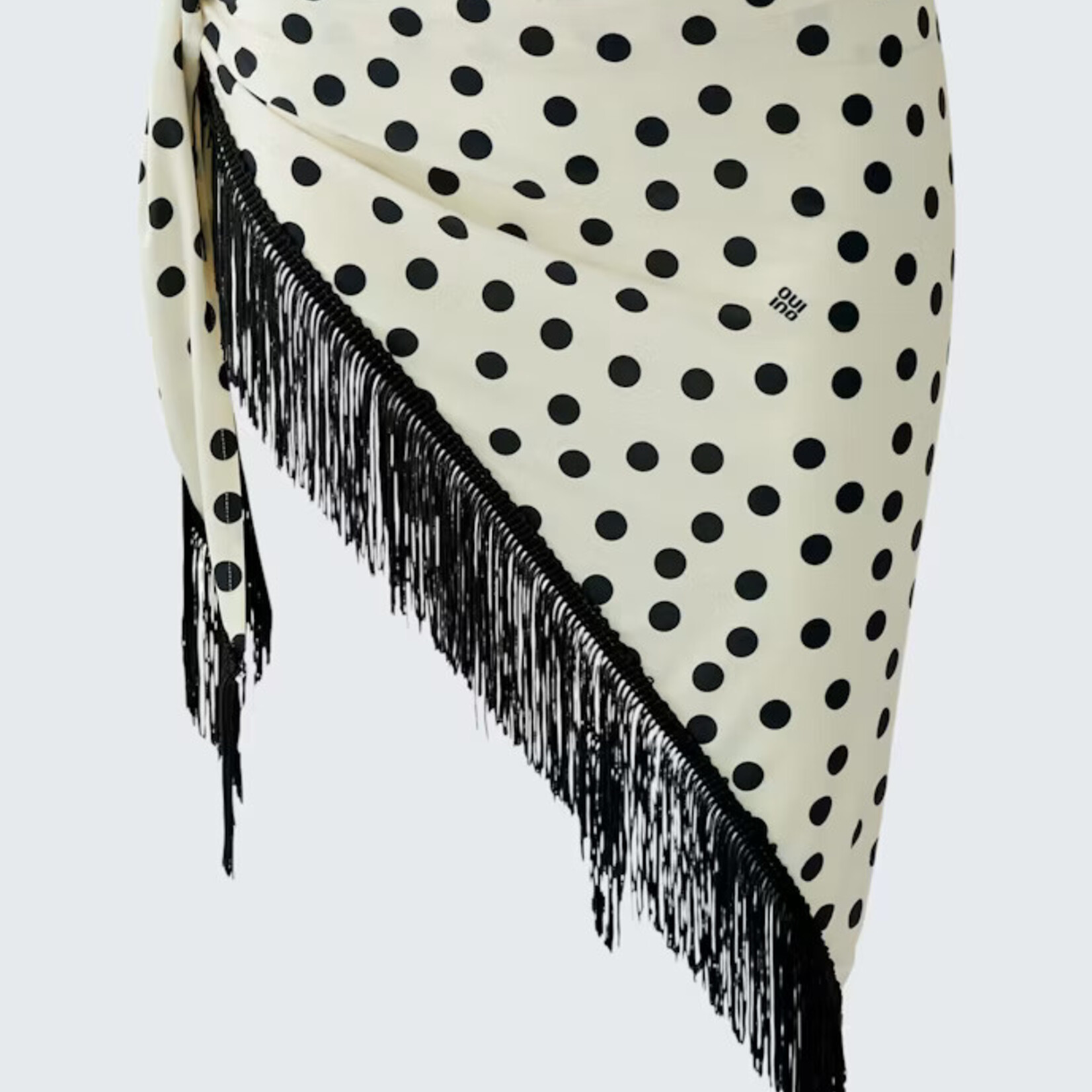 WHITE BLACK SCARF