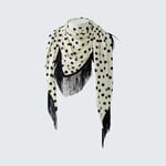 WHITE BLACK SCARF