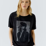 OUI WASHED OUT BLACK T-SHIRT