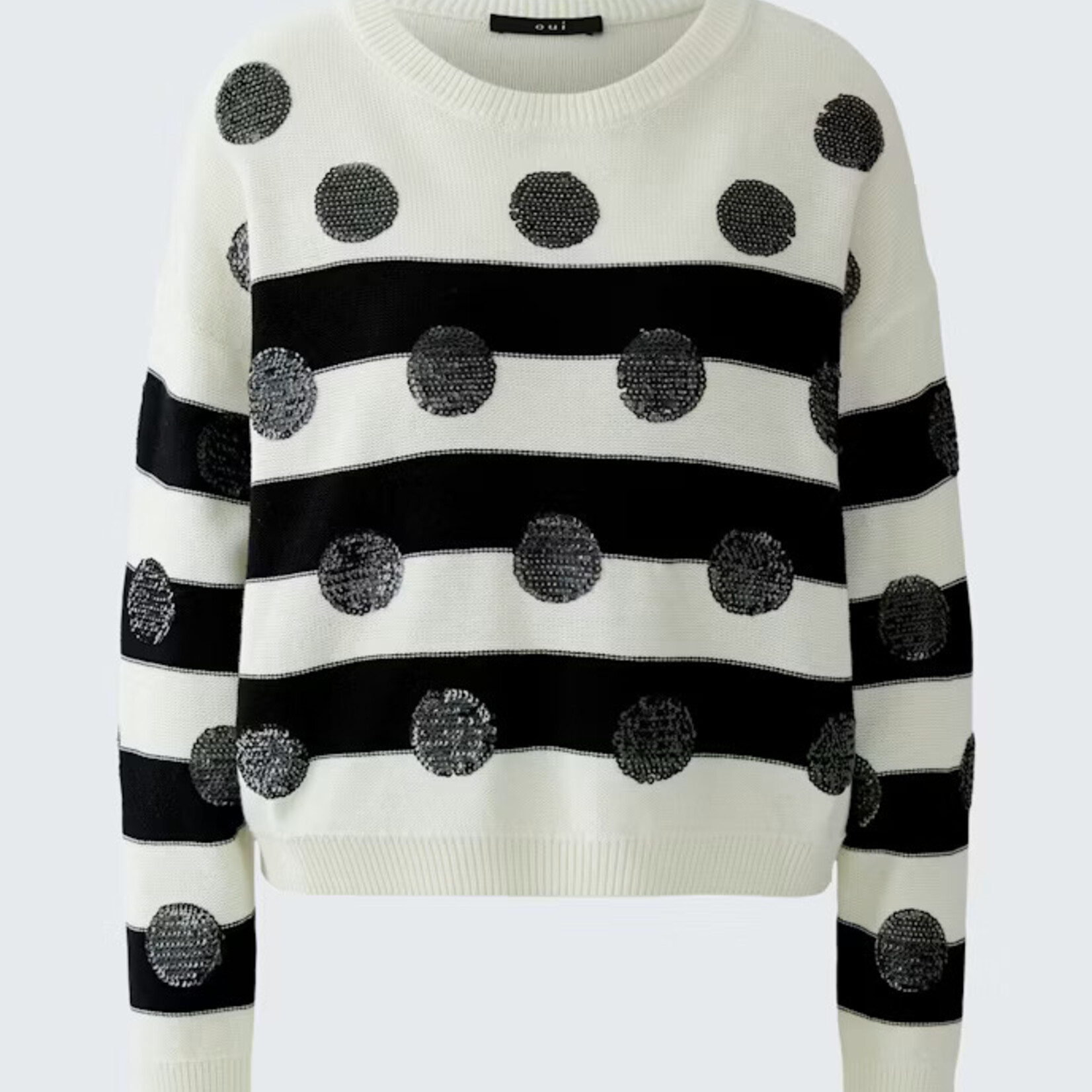 WHITE BLACK PULLOVER