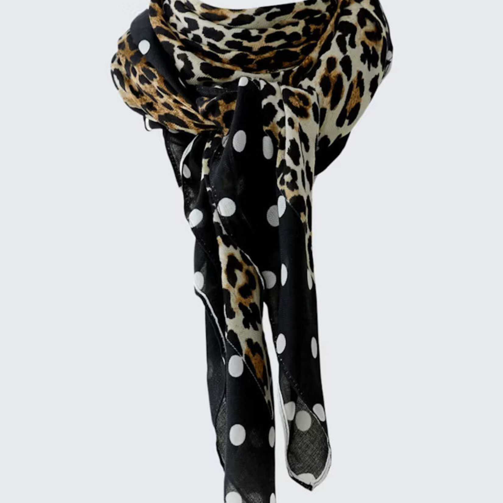 OUI DARK CAMEL GREY SCARF