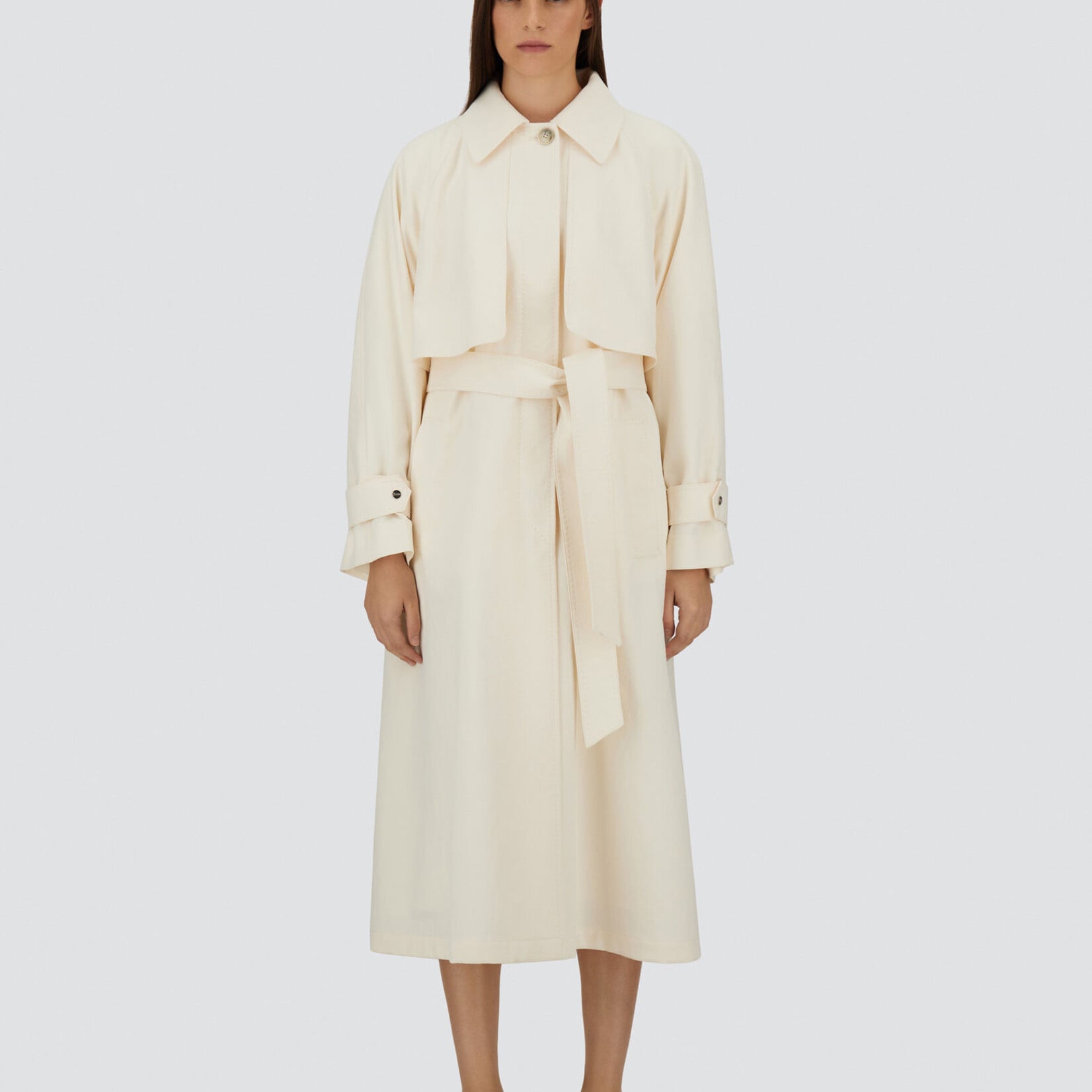 HERNO TRENCH COAT IN FRESH CRINKLE WOVEN