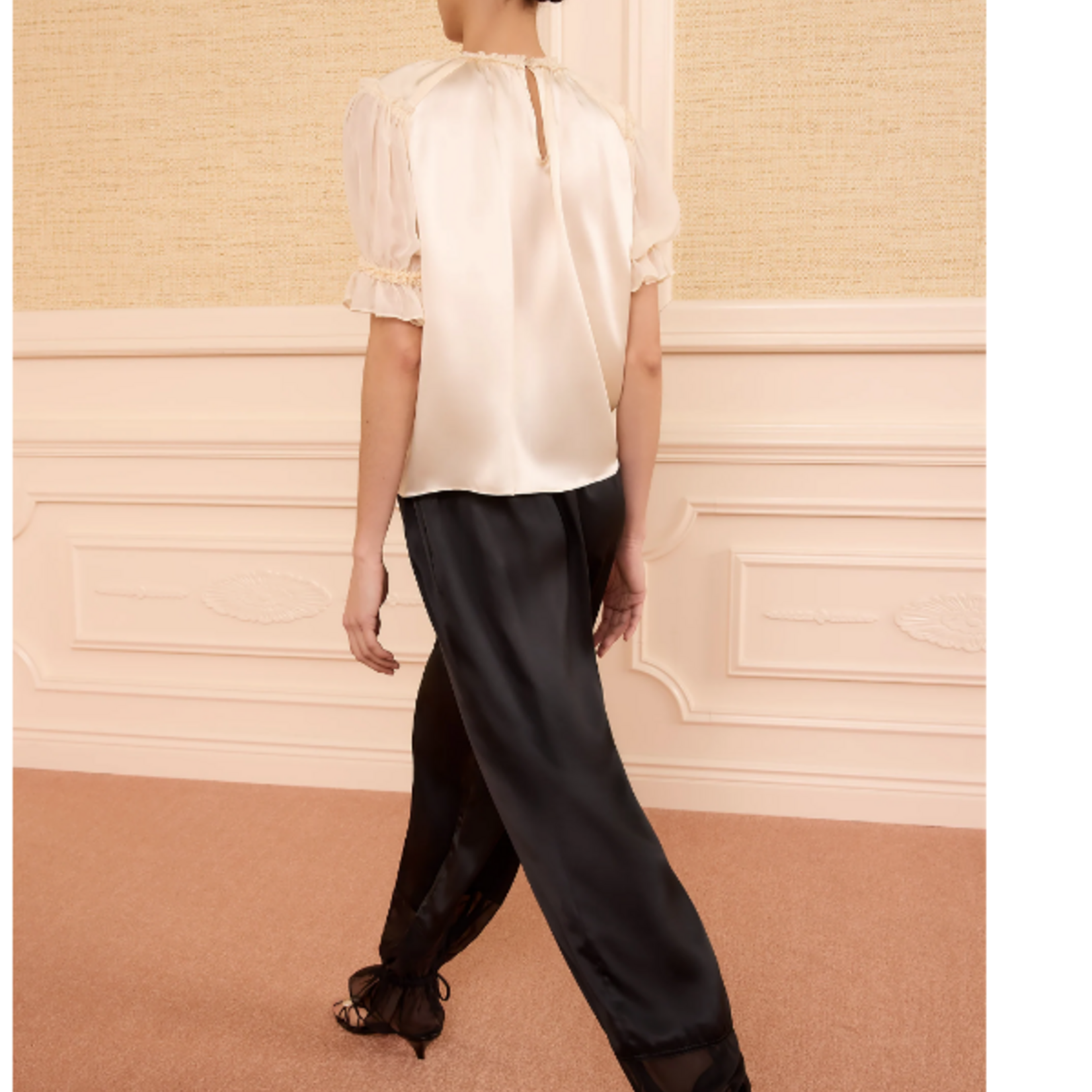ULLA JOHNSON CAMILE SILK CINCHED PANT