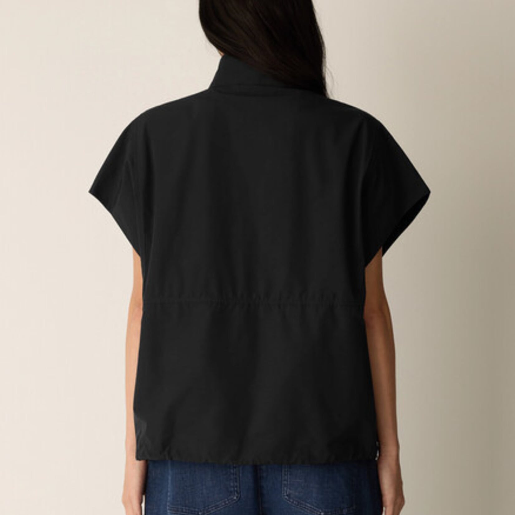 EILEEN FISHER HIGH COLLAR VEST