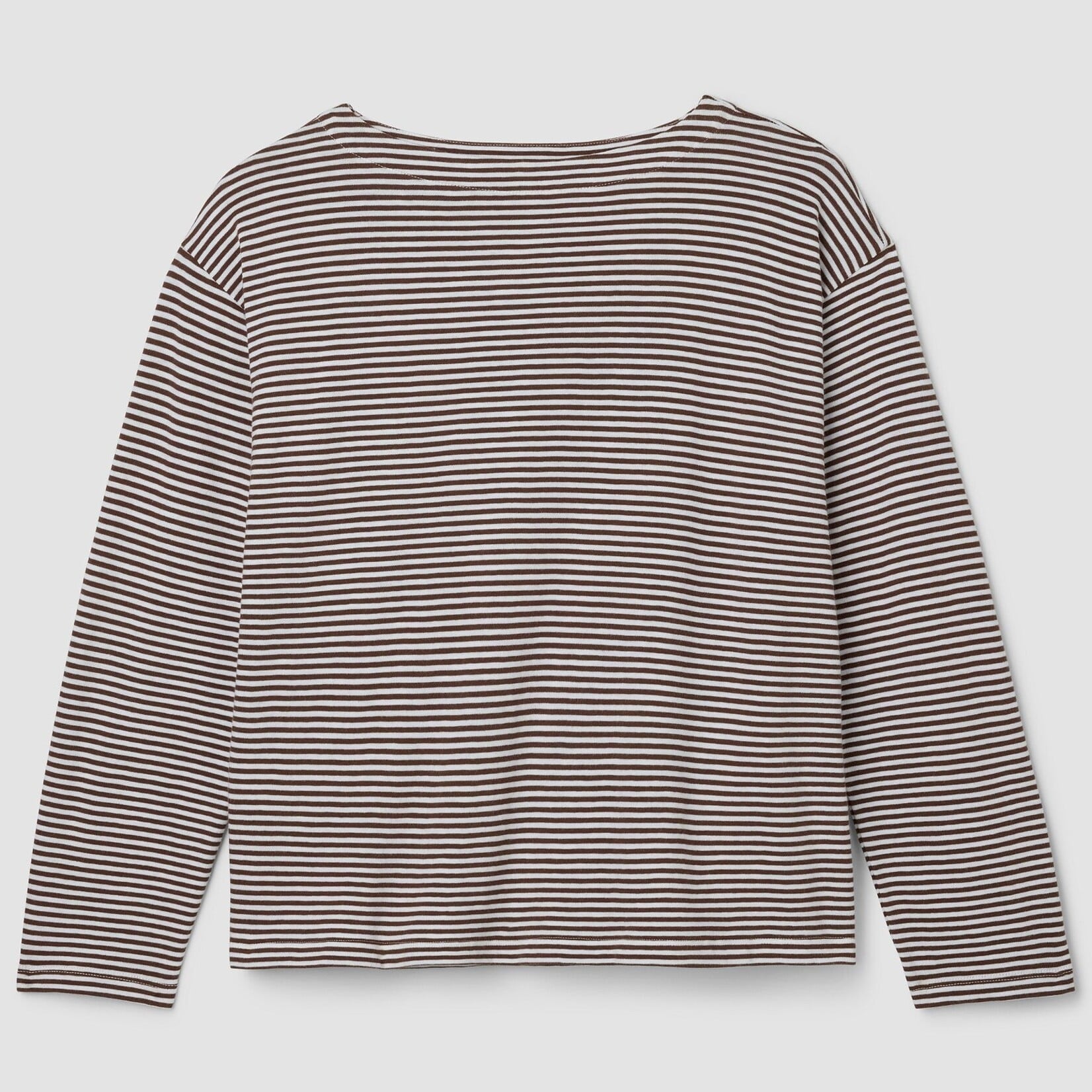 EILEEN FISHER STRIPED BATEAU NECK TOP