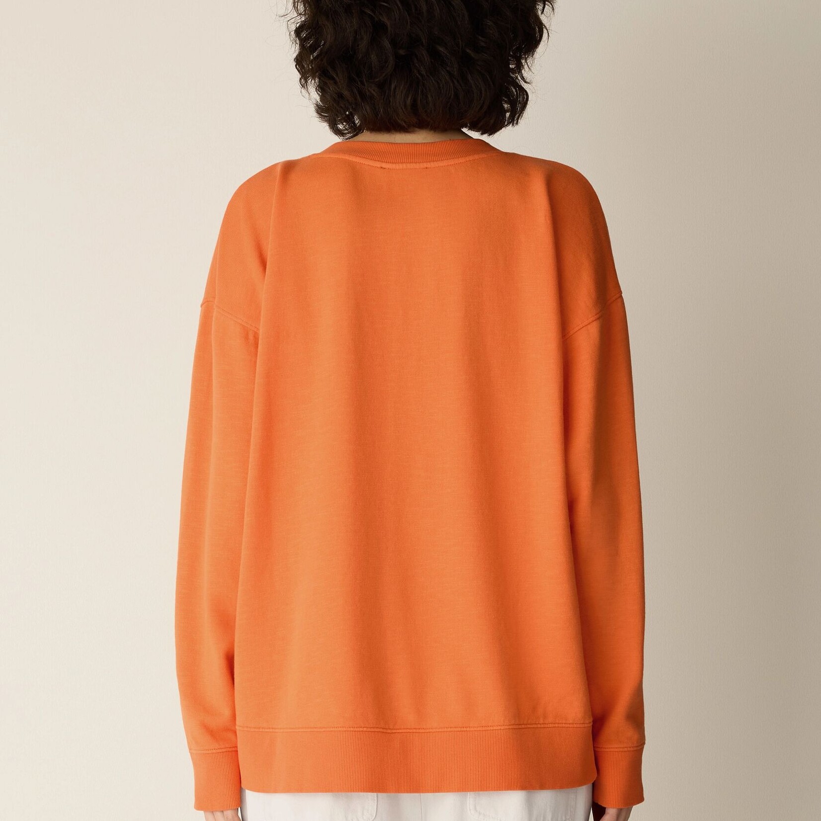 EILEEN FISHER COTTON TERRY V NECK TOP