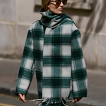 VARLEY ALDERTON CHECK SCARF COAT