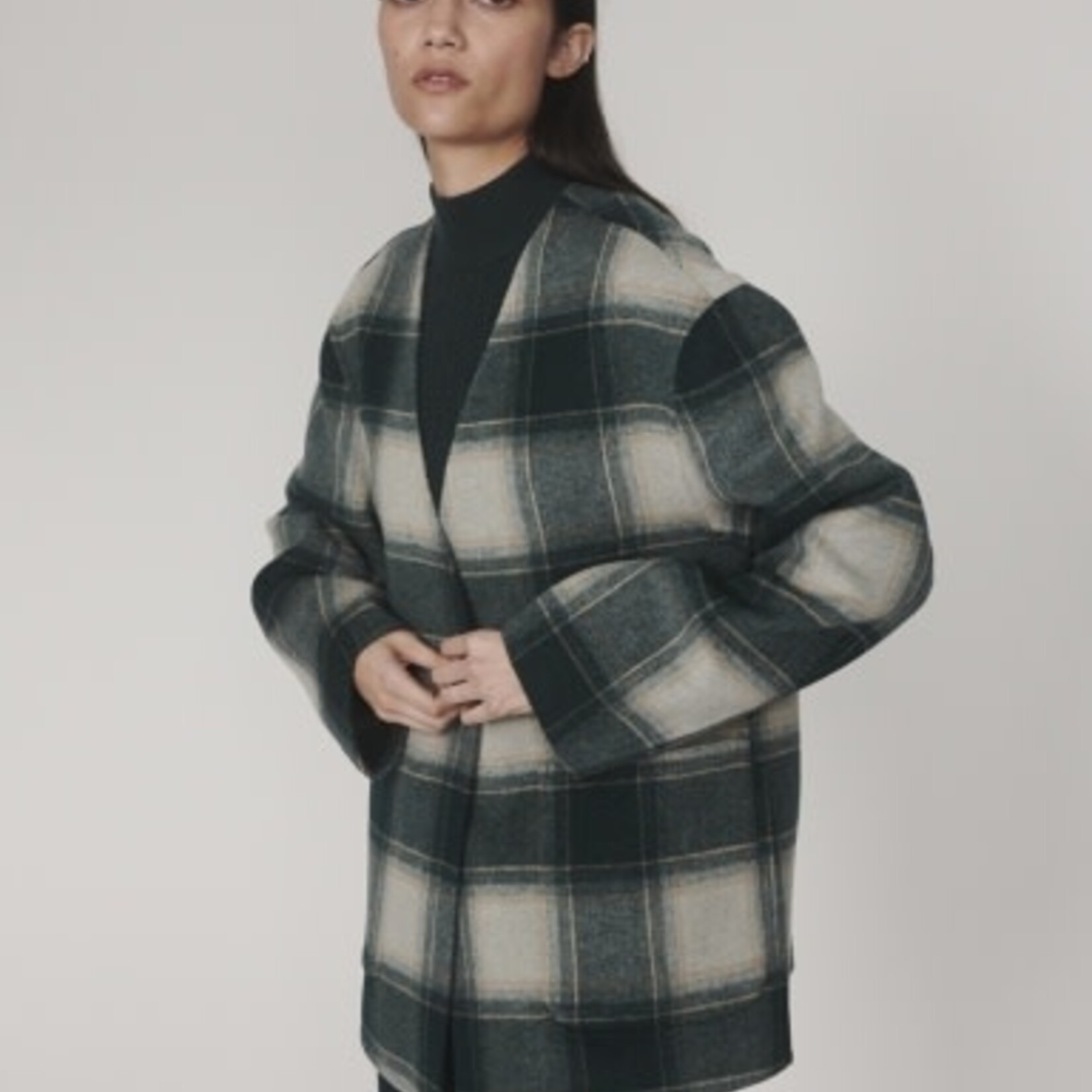 VARLEY ALDERTON CHECK SCARF COAT