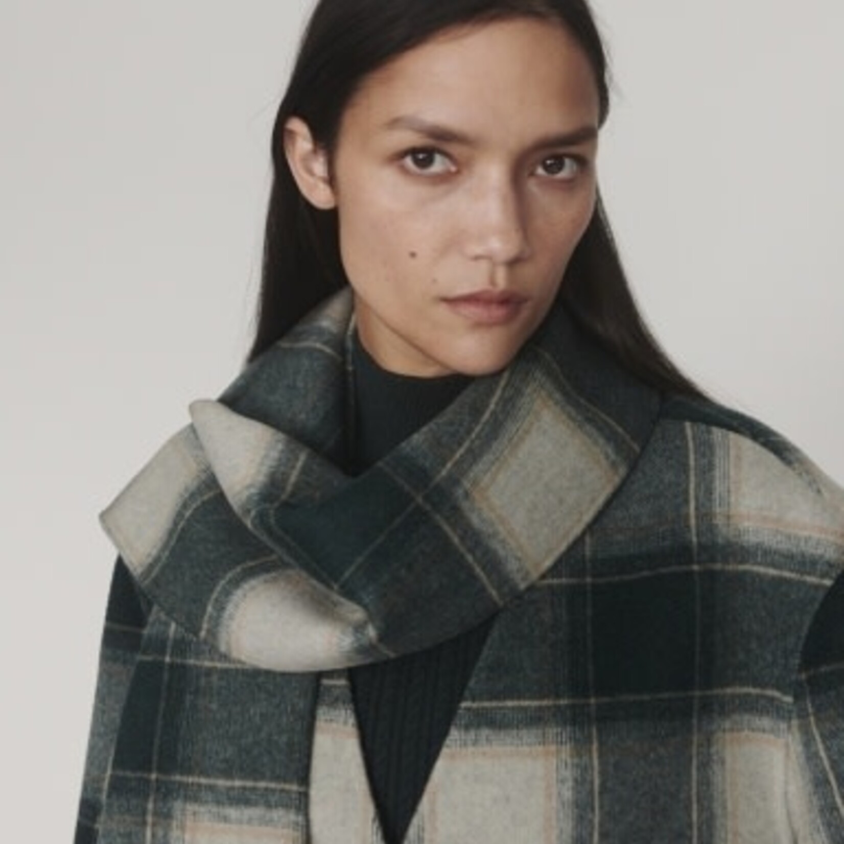 VARLEY ALDERTON CHECK SCARF COAT