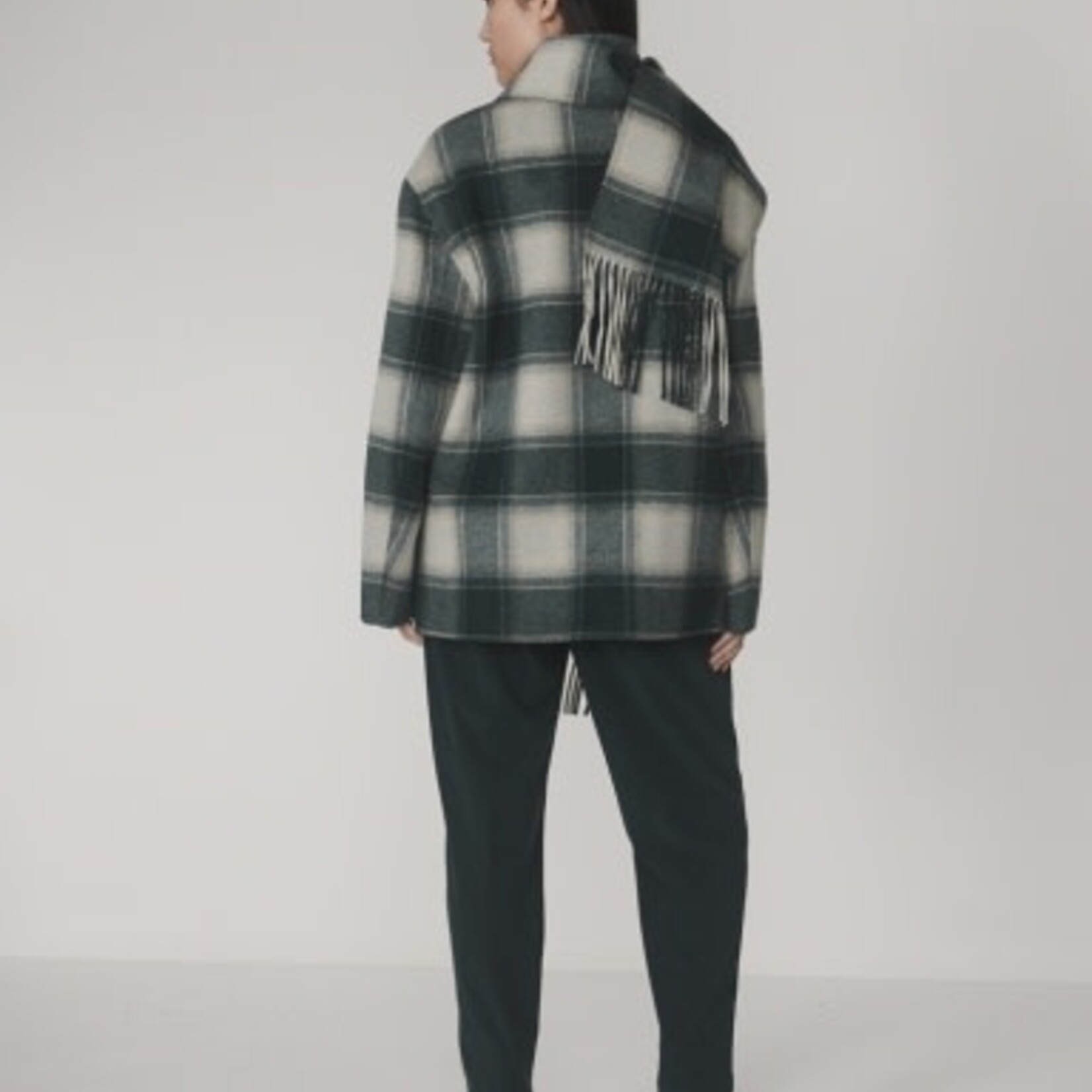VARLEY ALDERTON CHECK SCARF COAT