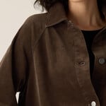 EILEEN FISHER ORGANIC COTTON CORDUROY CLASSIC COLLAR JACKET