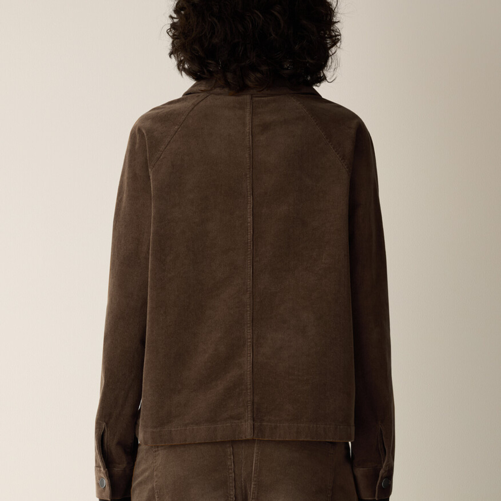 EILEEN FISHER ORGANIC COTTON CORDUROY CLASSIC COLLAR JACKET