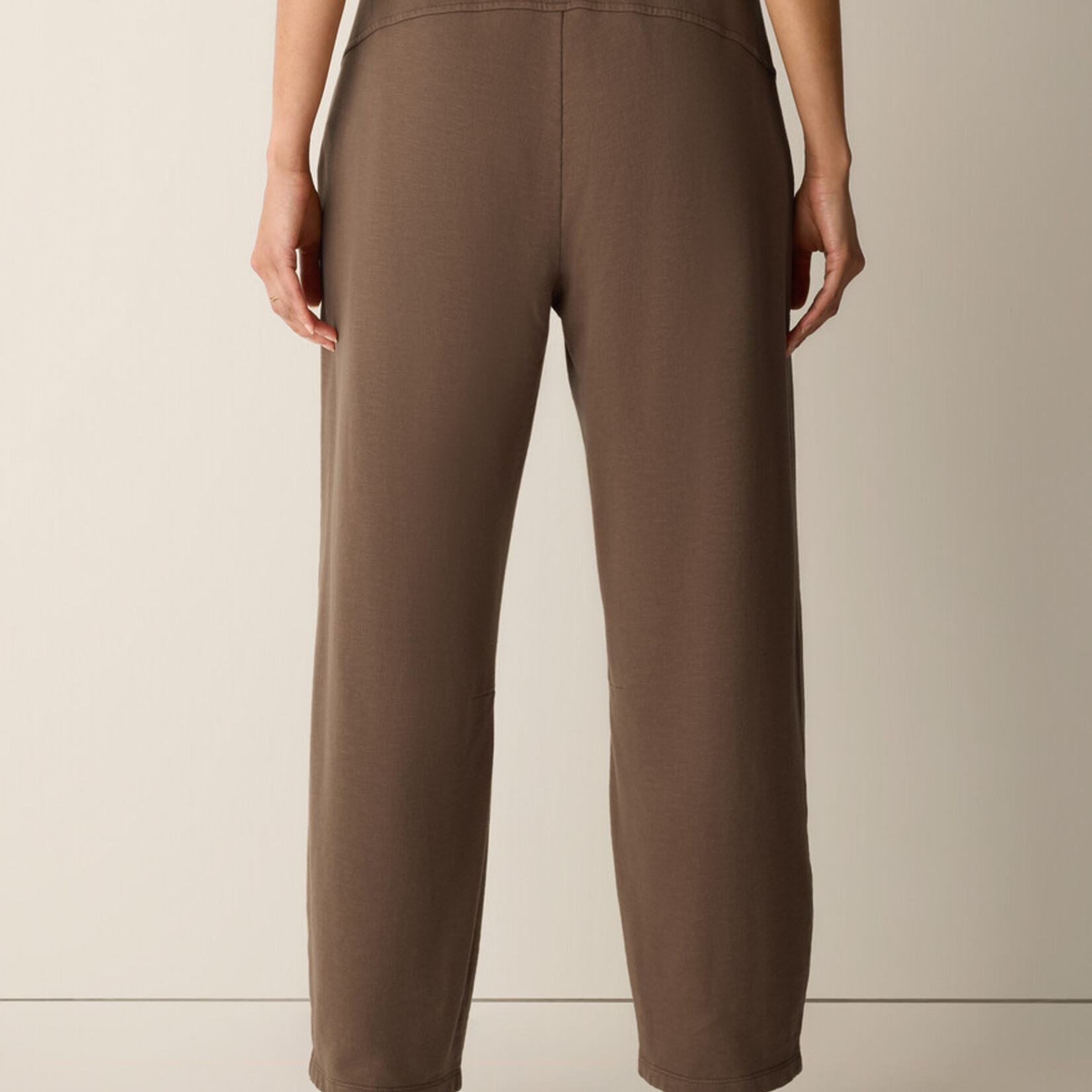 EILEEN FISHER GARMENT-DYED ORGANIC COTTON TERRY ARCH PANT