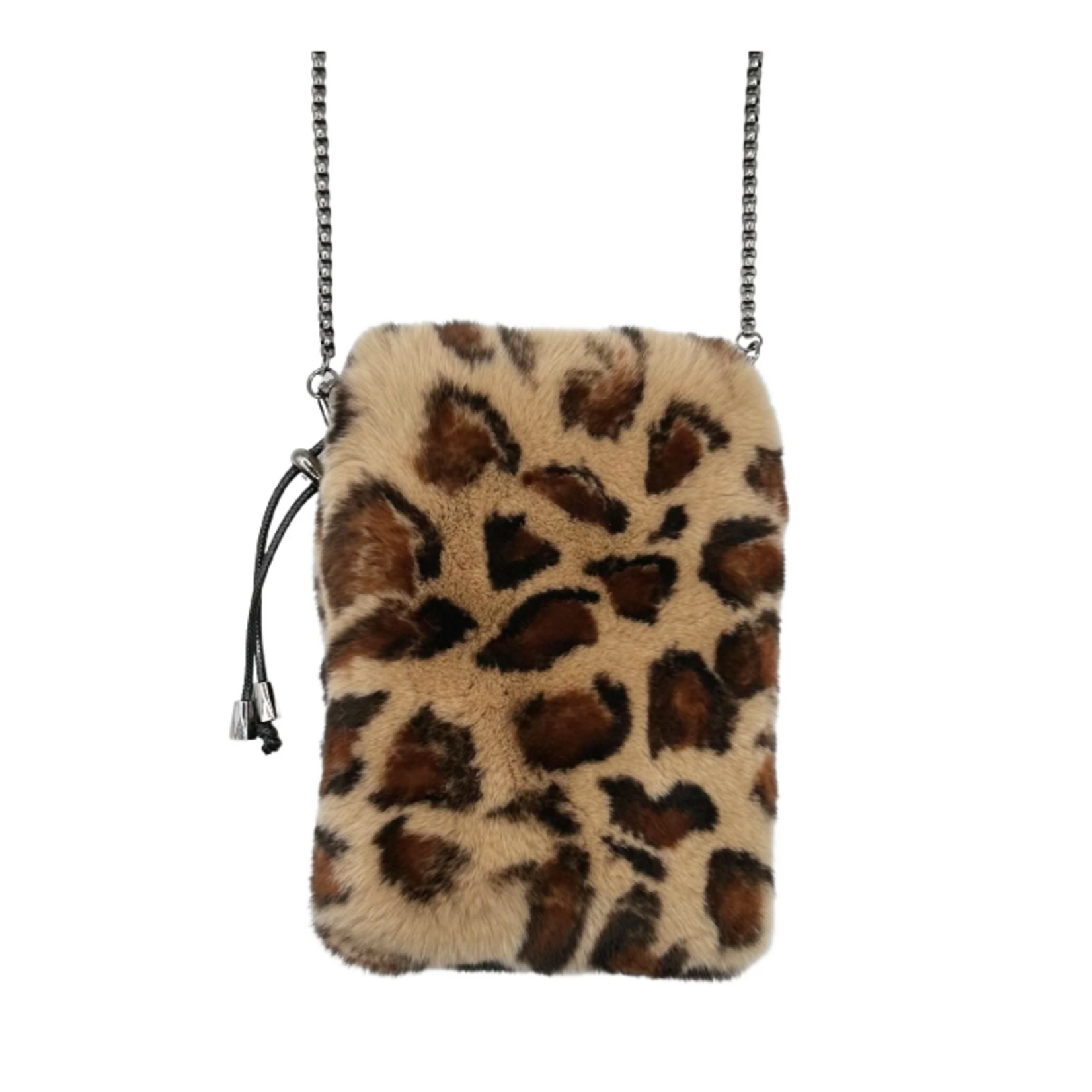 LUXURY GENUINE REX RABBIT FUR MOBILE CROSSBODY
