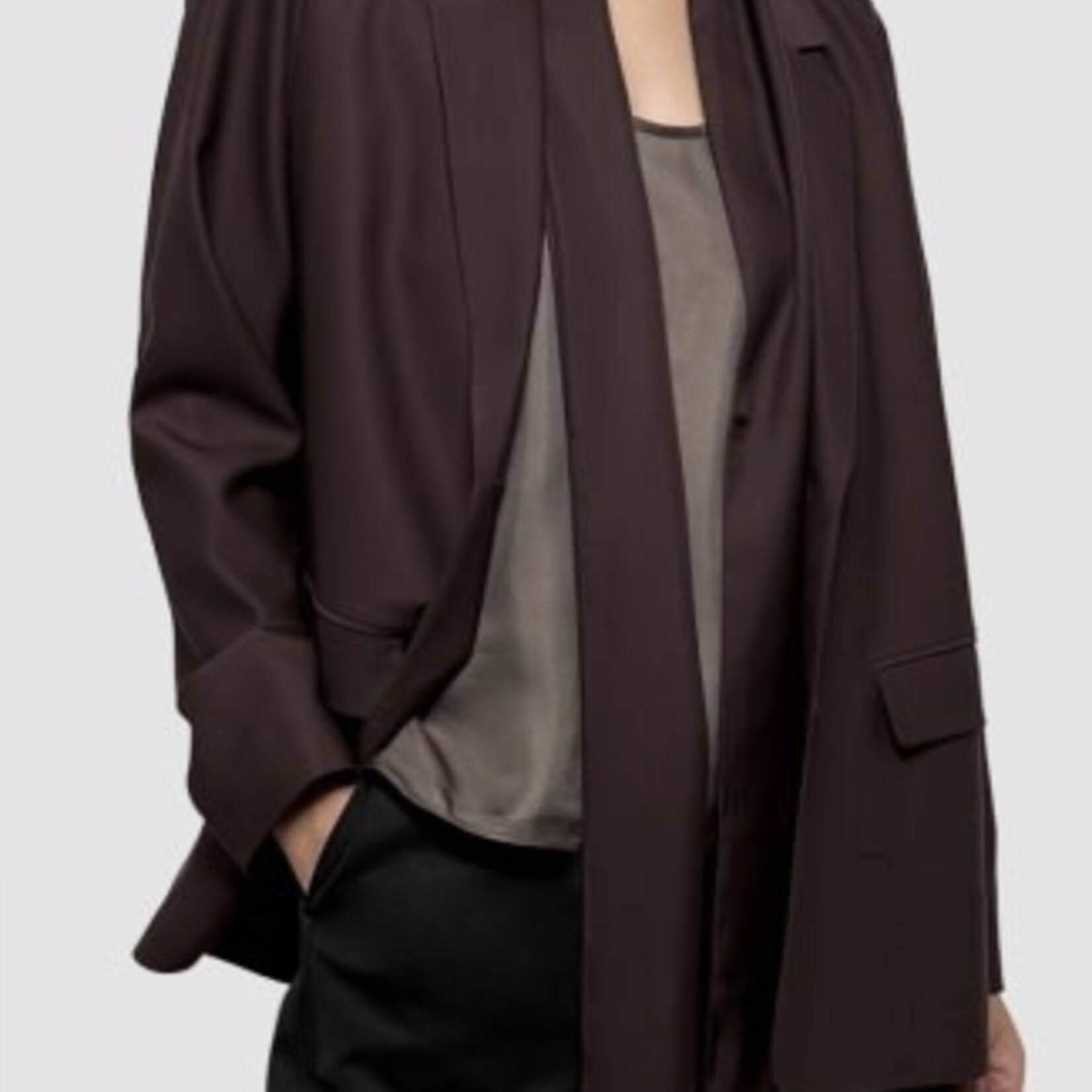 EILEEN FISHER SEASONLESS WOOL LONG BLAZER