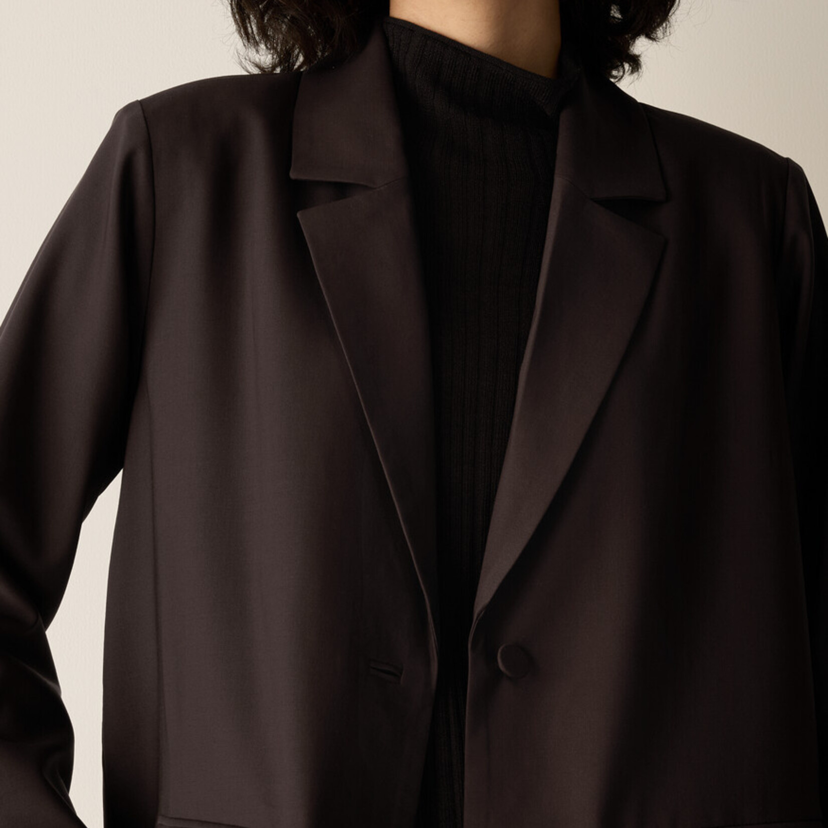 EILEEN FISHER SEASONLESS WOOL LONG BLAZER