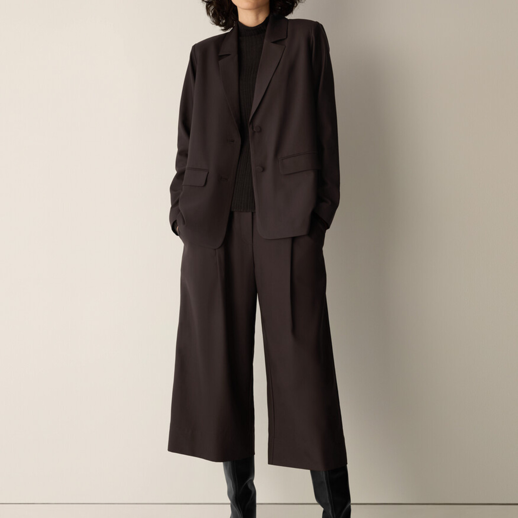 EILEEN FISHER SEASONLESS WOOL LONG BLAZER