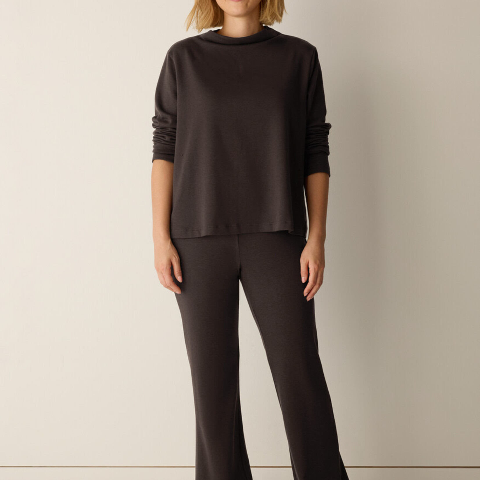EILEEN FISHER COZY BRUSHED TERRY HUG KICK PANT