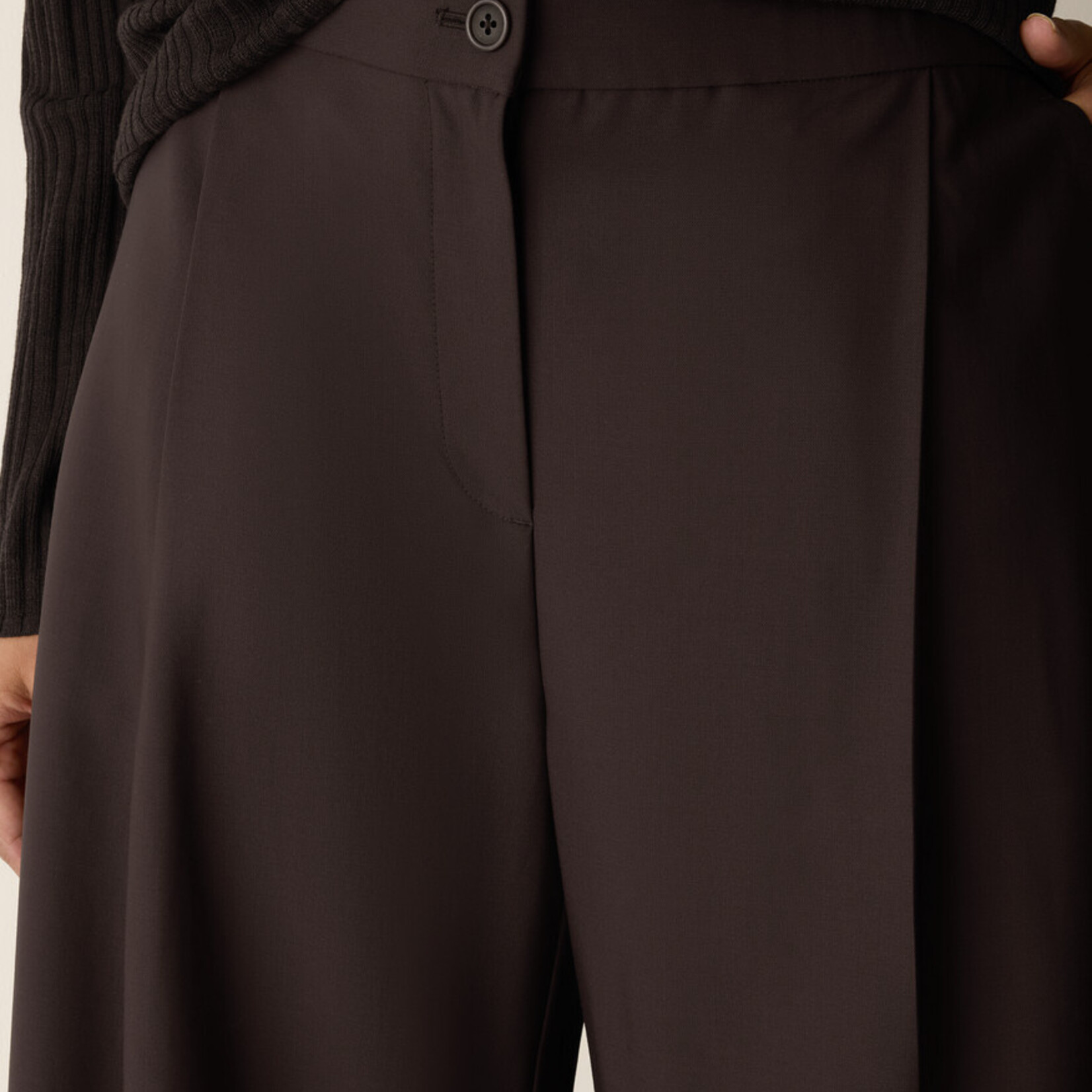 EILEEN FISHER SEASONLESS WOOL PLEATED CULOTTE PANT