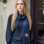 COLLEGIATE KNITWEAR AUBURN NAVY CASHMERE SCARF