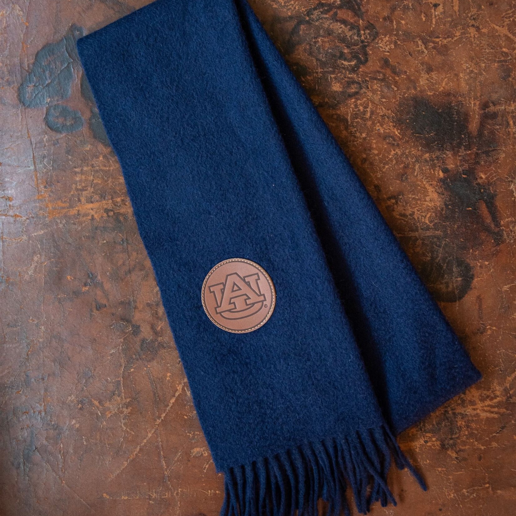 COLLEGIATE KNITWEAR AUBURN NAVY CASHMERE SCARF