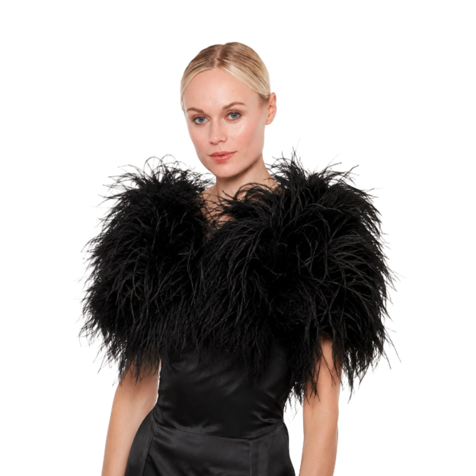 LINDA RICHARDS GENUINE OSTRICH FEATHER SHAWL