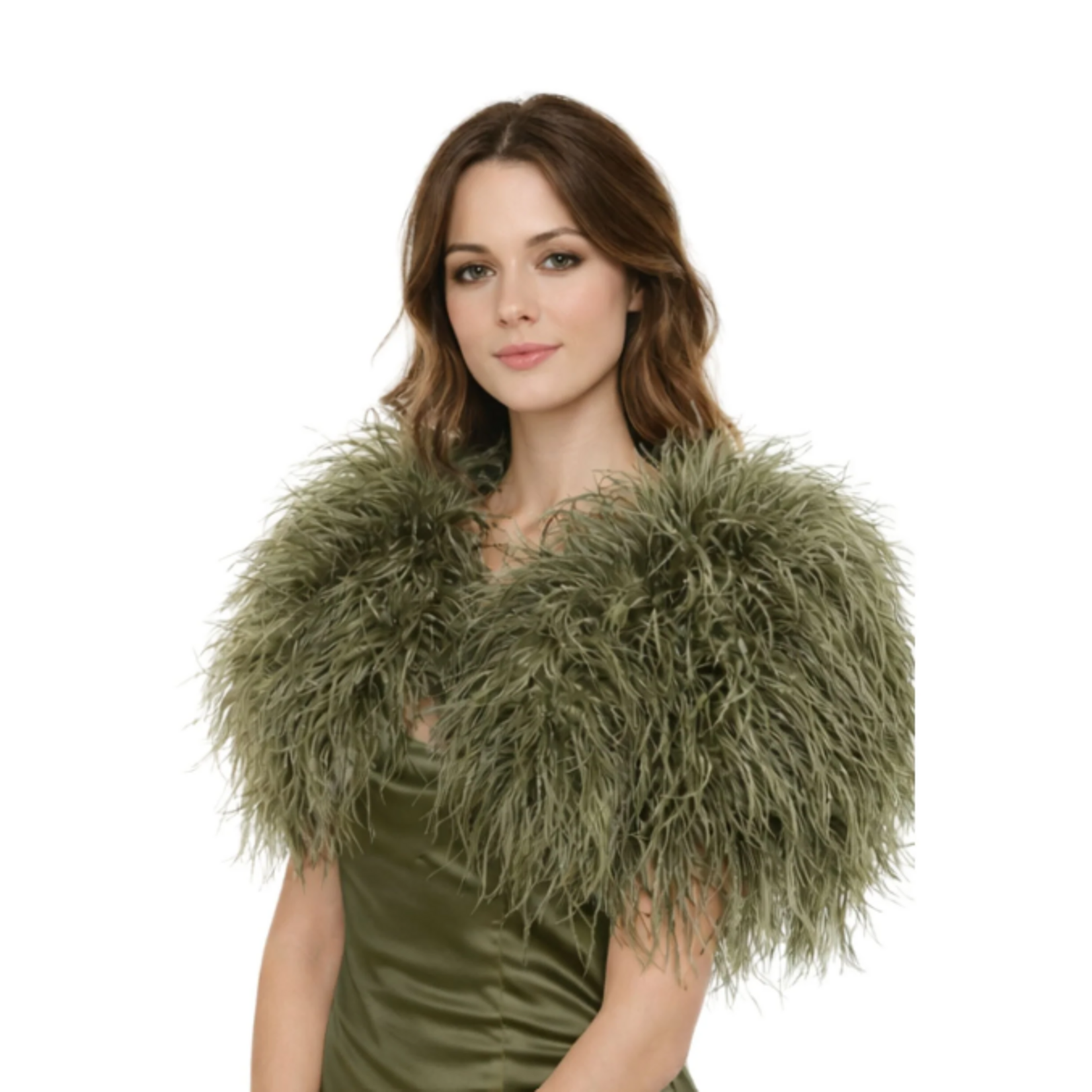 LINDA RICHARDS GENUINE OSTRICH FEATHER SHAWL