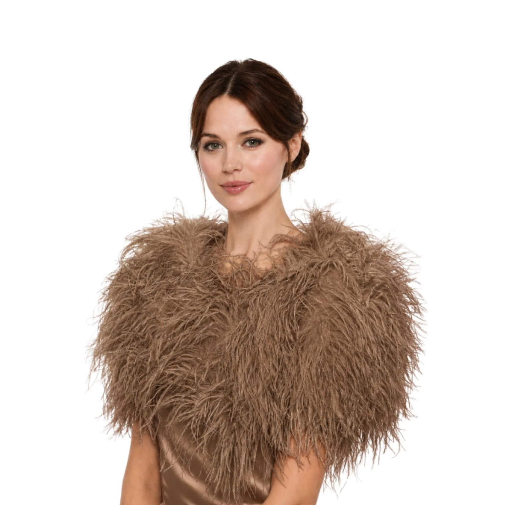 LINDA RICHARDS GENUINE OSTRICH FEATHER SHAWL