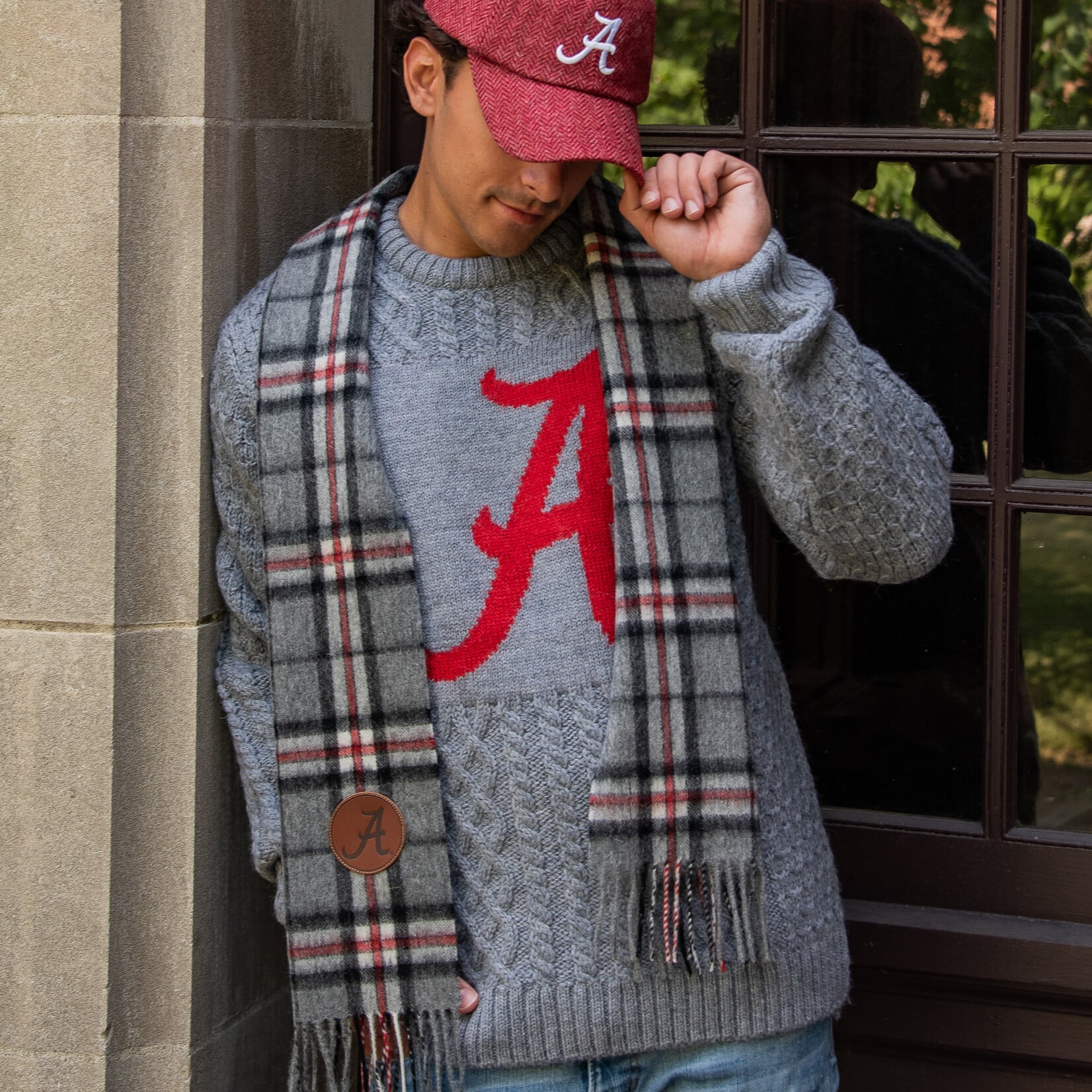 COLLEGIATE KNITWEAR UNIVERSITY OF ALABAMA LAMBSWOOL SCARF