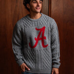 COLLEGIATE KNITWEAR UNIVERSITY OF ALABAMA MEN'S CREW-NECK SWEATER