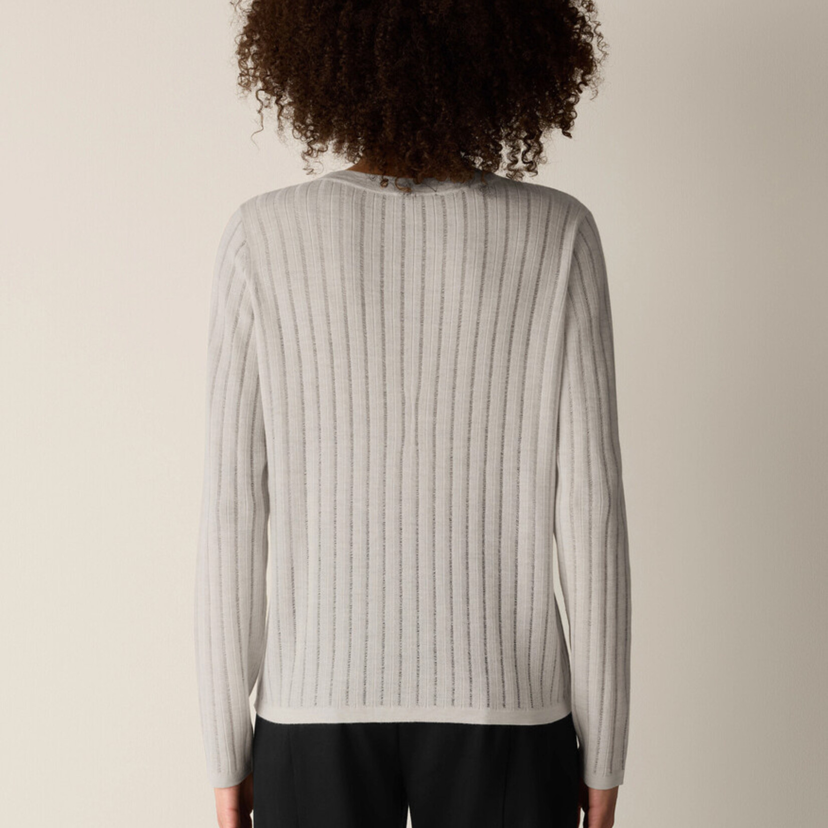 EILEEN FISHER SUPERFINE MERINO CREW NECK TOP
