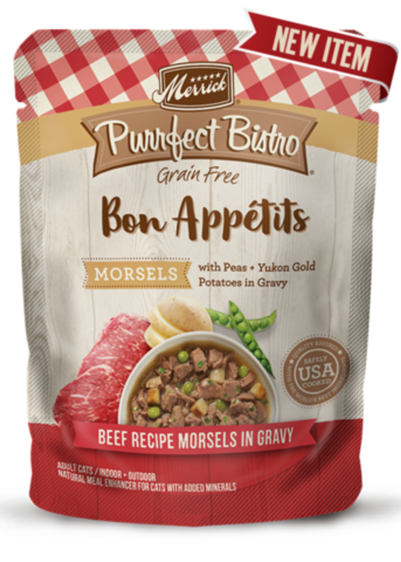 Merrick® Purrfect Bistro®  Beef Recipe Morsels in Gravy 3oz