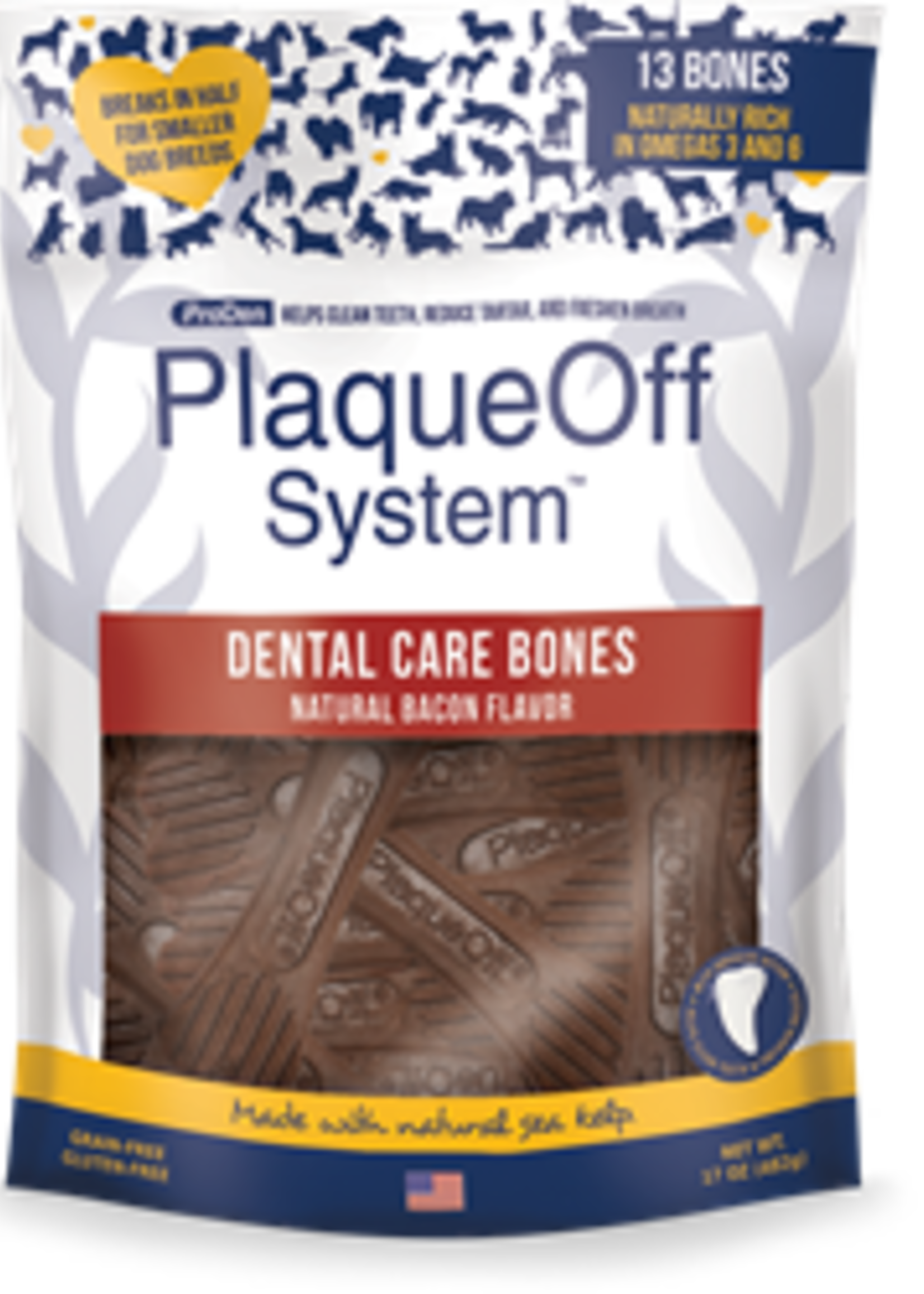 ProDen PlaqueOff® PLAQUE OFF SYSTEM DENTAL CARE BONES BACON 17oz