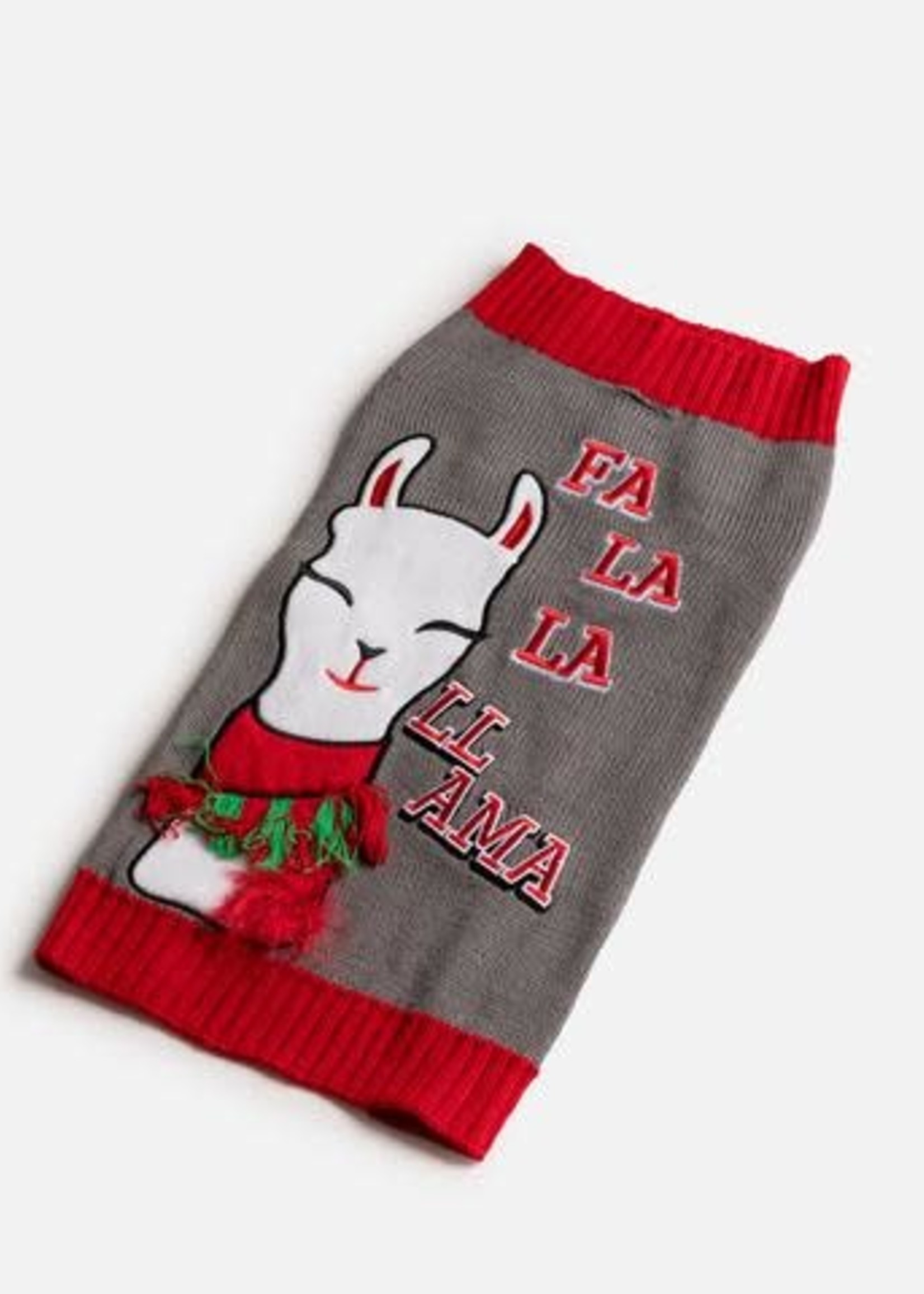 Silver Paw™ SILVER PAW FA-LA-LA-LLAMA DOG SWEATER XSMALL