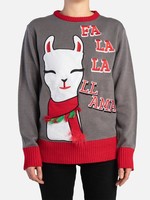 Silver Paw™ Human Sweater Fa-la-la-llama Medium