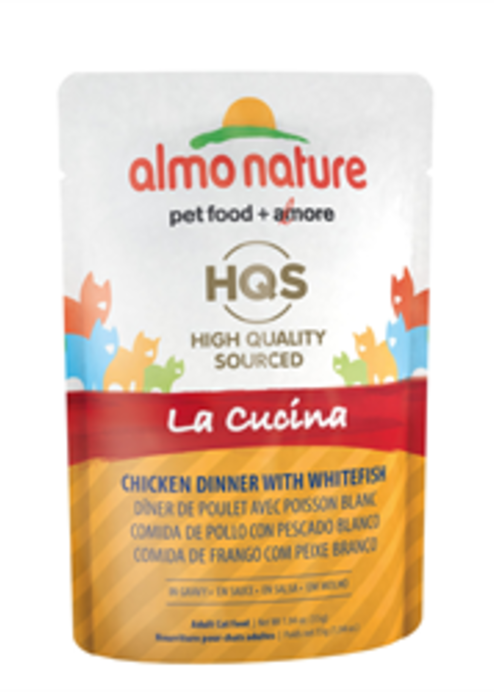 Almo Nature© Almo Nature HQS La Cucina Chicken Dinner with Whitefish in Gravy 55g