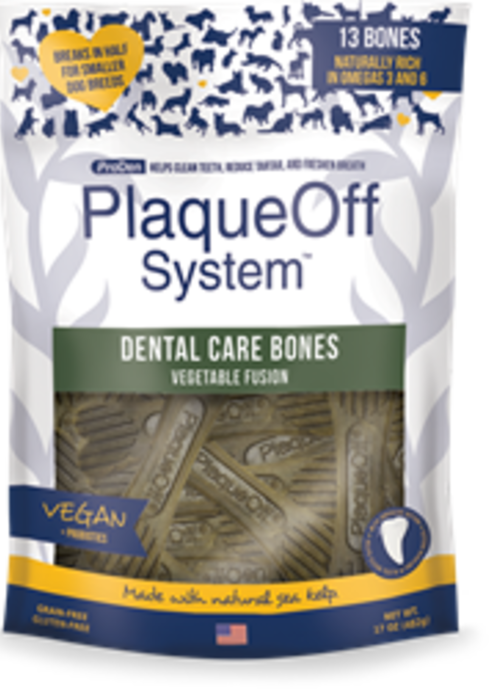 ProDen PlaqueOff® PLAQUE OFF SYSTEM DENTAL CARE  BONES VEGETABLE FUSION 17oz