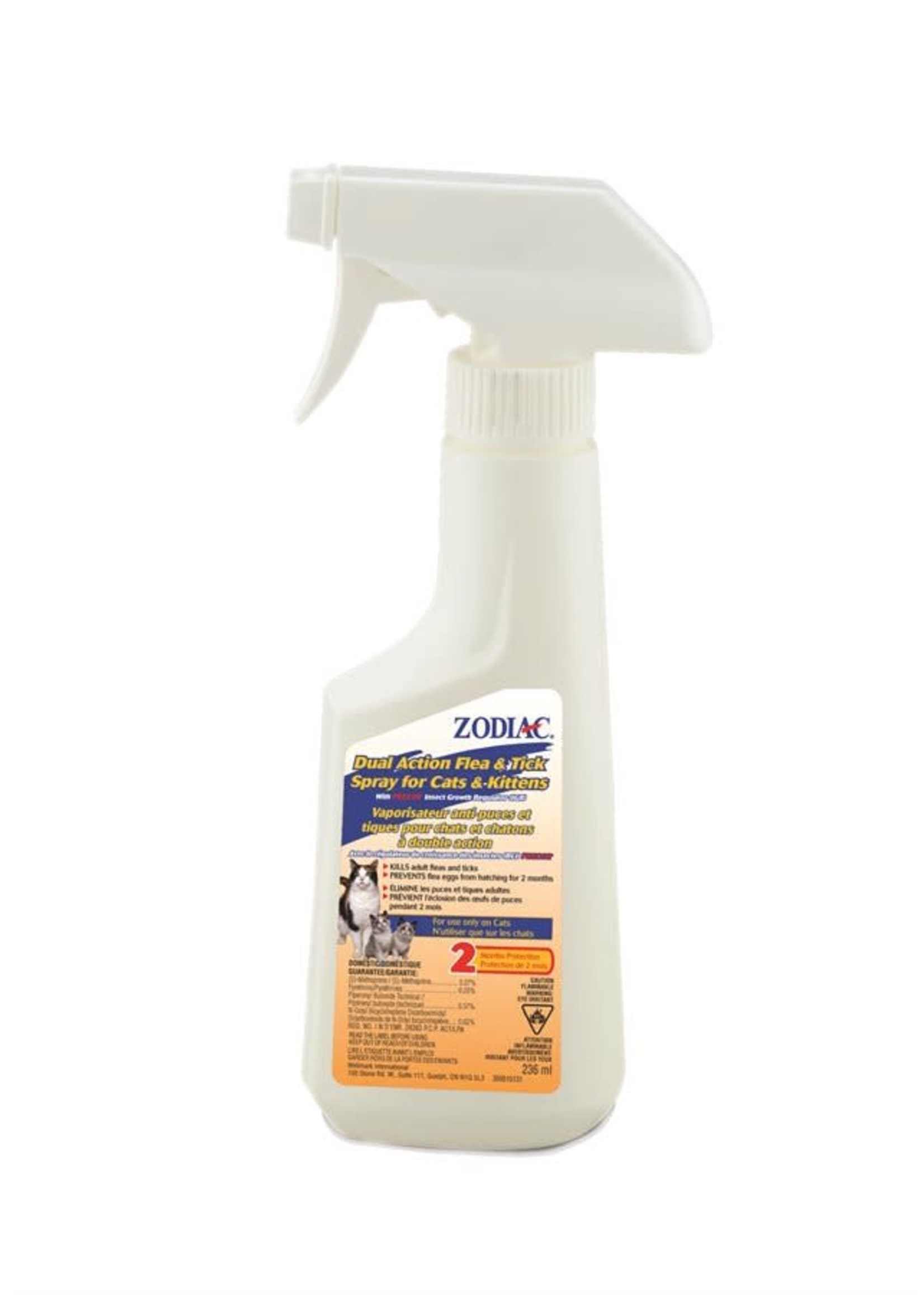 Zodiac® Zodiac® Dual Action Flea/Tick Cat & Kitten Spray 236mL