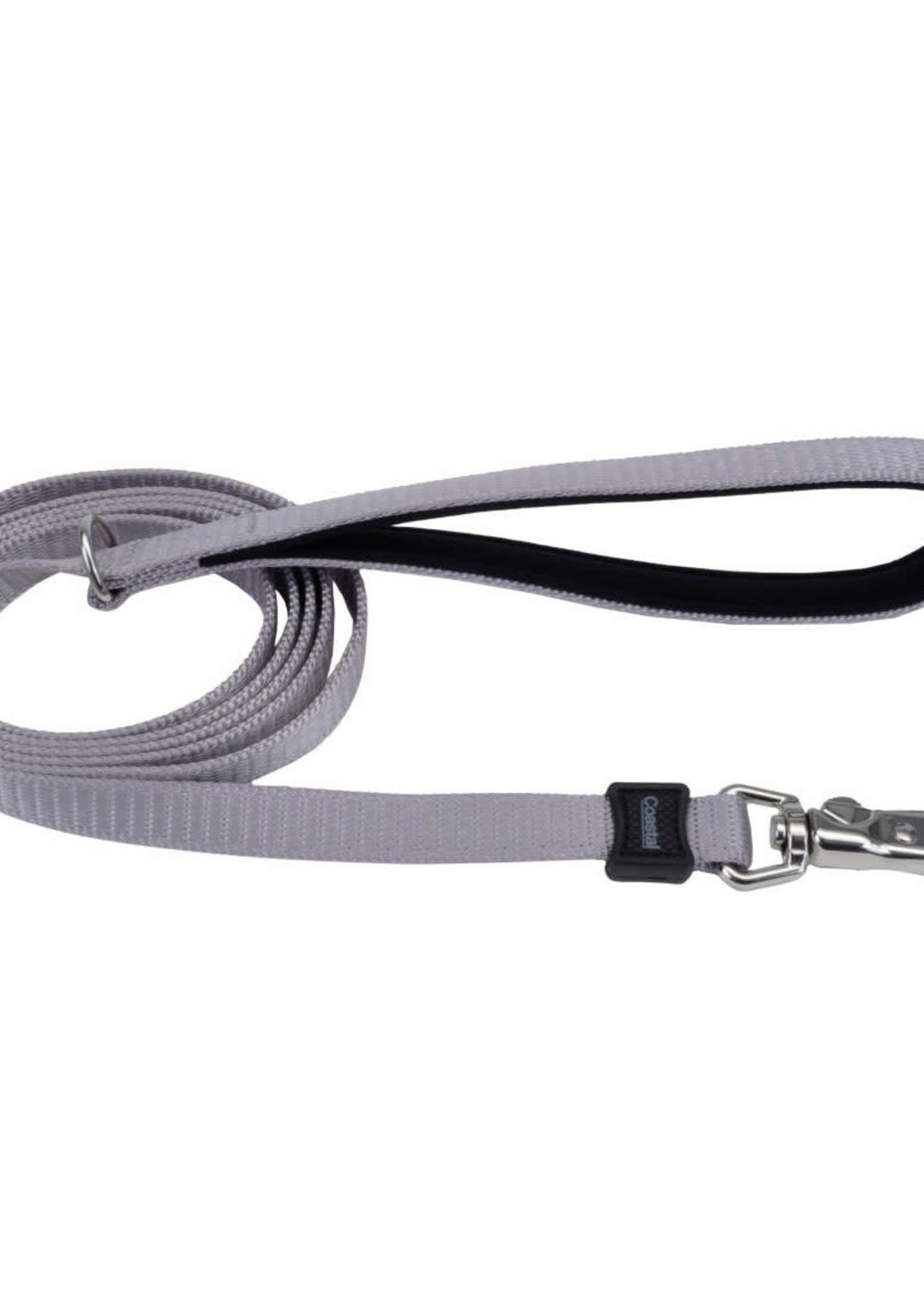 Coastal® Coastal Inspire Neoprene Leash Grey 5/8"x6' Grey