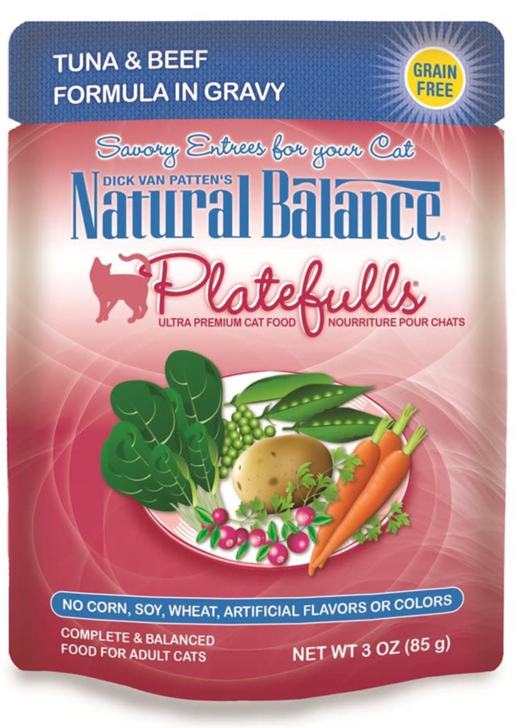 Natural Balance® NB CAT POUCH PLATEFULLS TUNA&BEEF 3oz