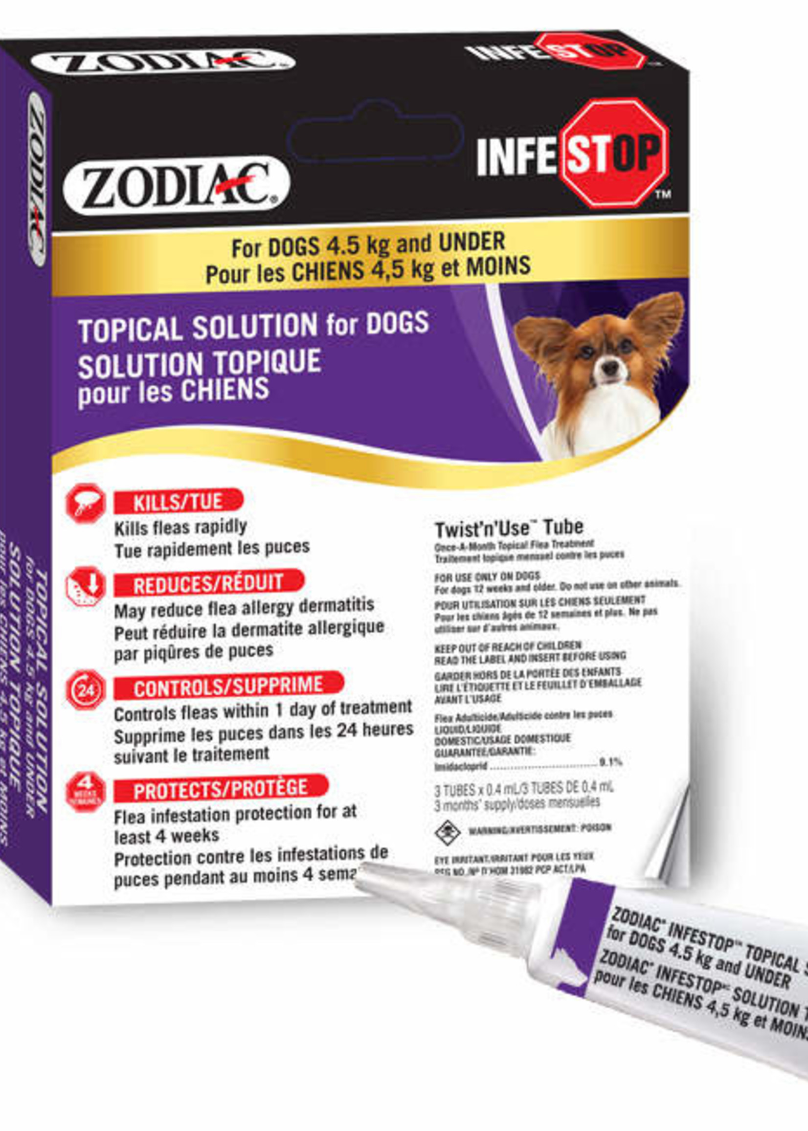 Zodiac® Zodiac® Infestop™ for Dogs 4.5kG and Under
