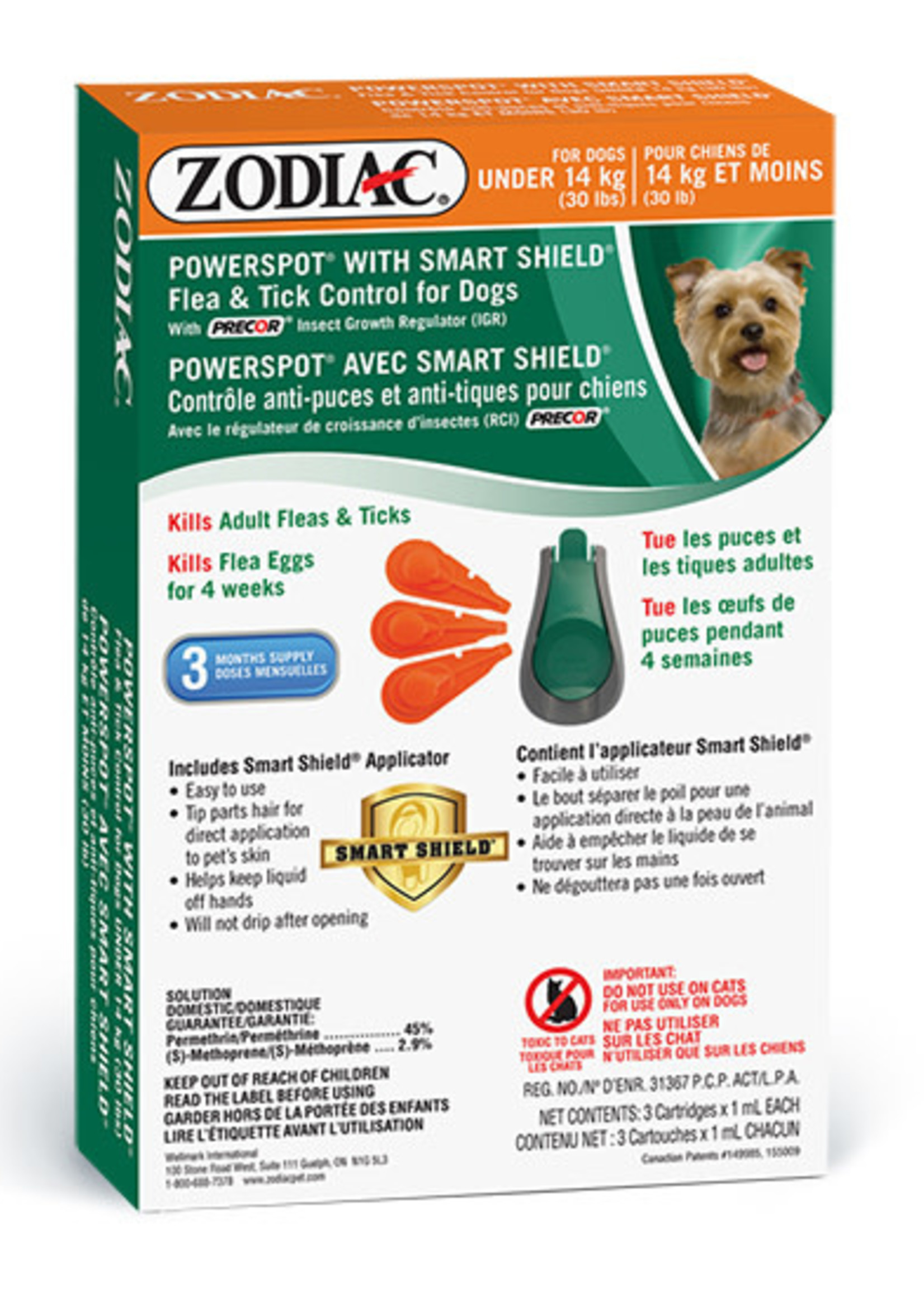 Zodiac® Zodiac® Powerspot® With Smart Shield® Flea & Tick Control For Dogs Under 14kG