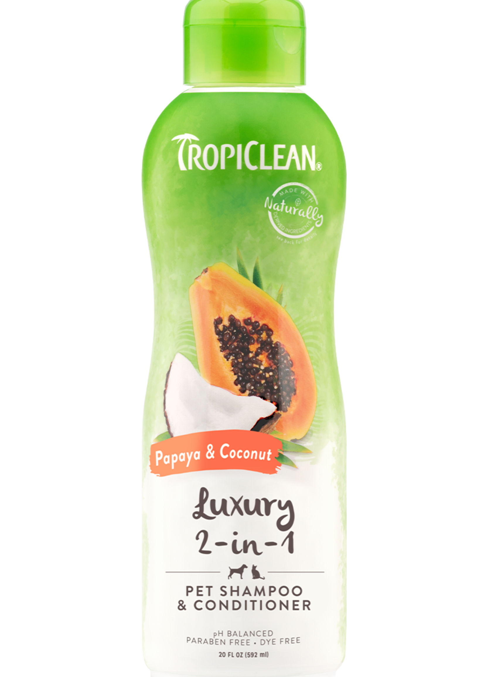 TropiClean® TropiClean Papaya & Coconut Luxury 2 -In-1 Shampoo & Conditioner 20oz